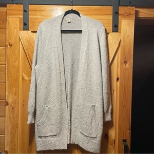 LL Bean Gray Open Front Cardigan